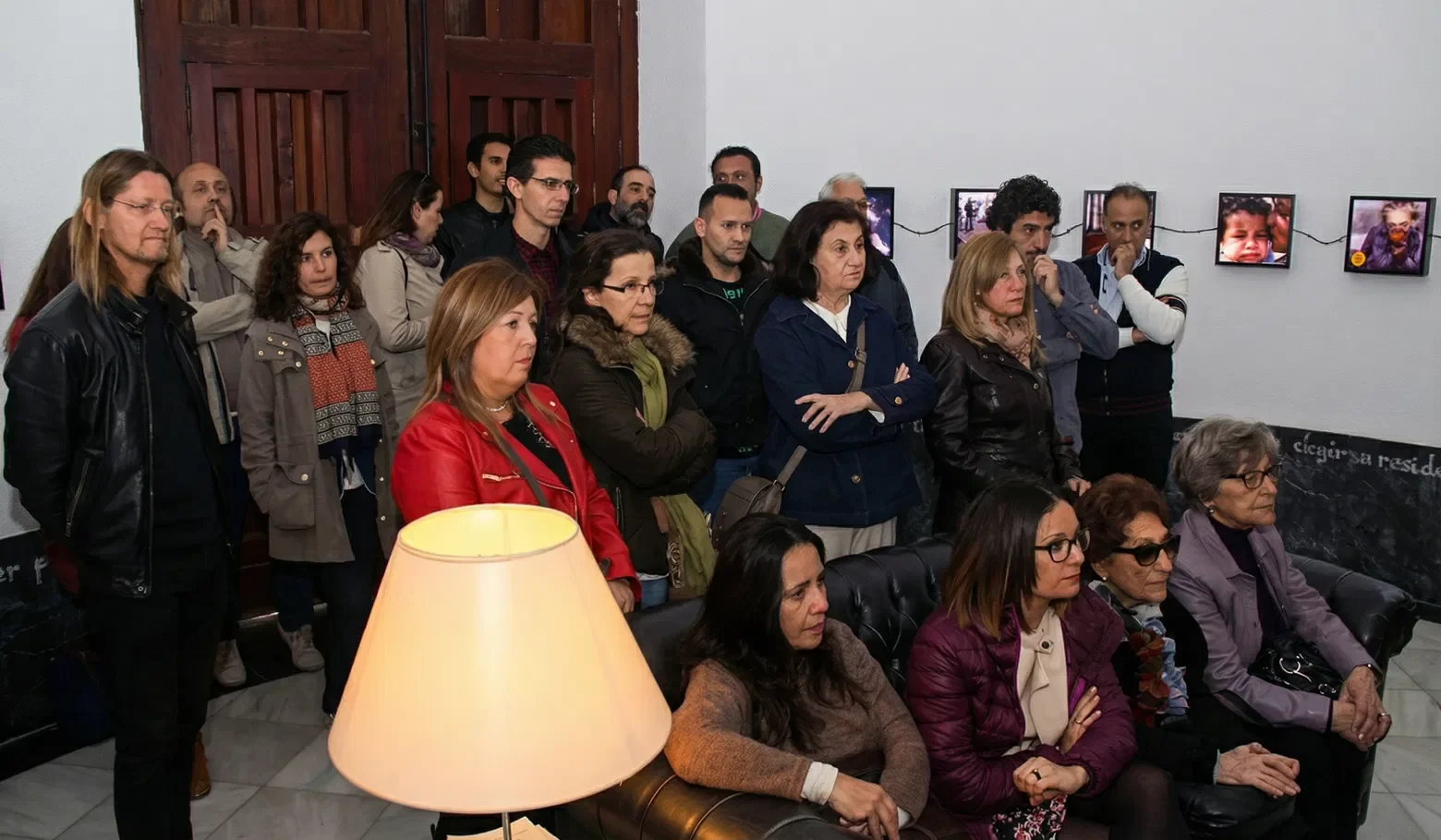 Audience at City Hall Exhibition